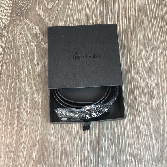 Travelambo‎ Men's Belt Black Size 39 NEW Latch - Picture 5 of 6